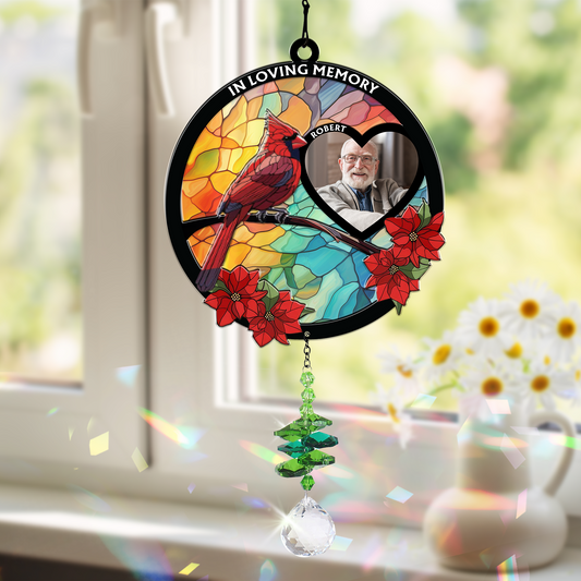 Personalized Cardinal Memorial Sun Catcher