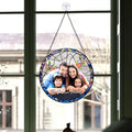 Custom Family Photo Stained Glass Suncatcher, Family Portrait Personalized, Family Suncatcher Couple Portrait Photo Stained Glass Suncatcher SC117 - 19Gifts