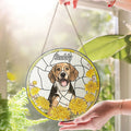 Custom Pet Portrait Stained Glass Suncatcher, Pet Potrait From Photo Suncatcher SC128 - 19Gifts