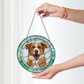 Custom Pet Portrait Stained Glass Suncatcher, Stained Glass Dog Memorial, Sympathy Gifts	SC121 - 19Gifts