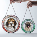 Custom Pet Portrait Stained Glass Suncatcher, Stained Glass Dog Memorial, Sympathy Gifts	SC121 - 19Gifts