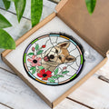 Custom Pet Portrait Stained Glass Suncatcher, Stained Glass Dog Memorial, Sympathy Gifts SC123 - 19Gifts