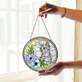 Custom Pet Portrait Stained Glass Suncatcher, Stained Glass Dog Memorial, Sympathy Gifts SC123 - 19Gifts