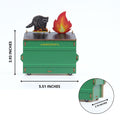 Garbage Gang Dumpster Pencil Holder Fire Raccoon with Free Stickers - 19Gifts