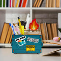 Garbage Gang Dumpster Pencil Holder Fire Raccoon with Free Stickers - 19Gifts