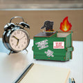 Garbage Gang Dumpster Pencil Holder Fire Raccoon with Free Stickers - 19Gifts