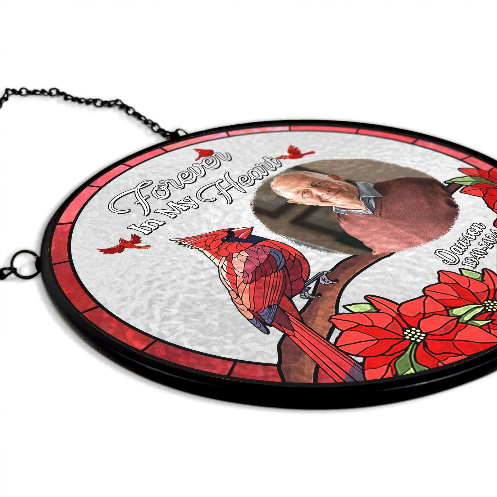 Personalized Memorial Photo I'm Always With You Stained Glass Suncatcher SC126 - 19Gifts