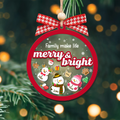 Personalized Shaker Snowman Christmas Ornaments for Family Members, Pet Dog Cat CF147 - 19Gifts