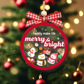 Personalized Shaker Snowman Christmas Ornaments for Family Members, Pet Dog Cat CF147 - 19Gifts