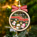 Personalized Shaker Snowman Christmas Ornaments for Family Members, Pet Dog Cat CF147 - 19Gifts