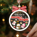 Personalized Shaker Snowman Christmas Ornaments for Family Members, Pet Dog Cat CF147 - 19Gifts