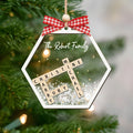 Personalized Shaking Family Crossword Ornament, 3 Layered Christmas Puzzle Ornament, Family Ornament | 19Gifts CF593 - 19Gifts