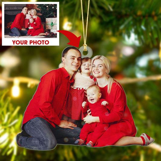 Photo Ornament, Christmas Ornament, Custom Family Photo Ornament, Personalized Ornament, Acrylic Ornament	CF753 - 19Gifts