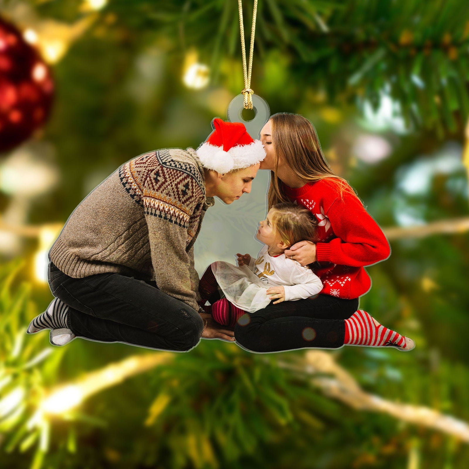 Photo Ornament, Christmas Ornament, Custom Family Photo Ornament, Personalized Ornament, Acrylic Ornament	CF753 - 19Gifts