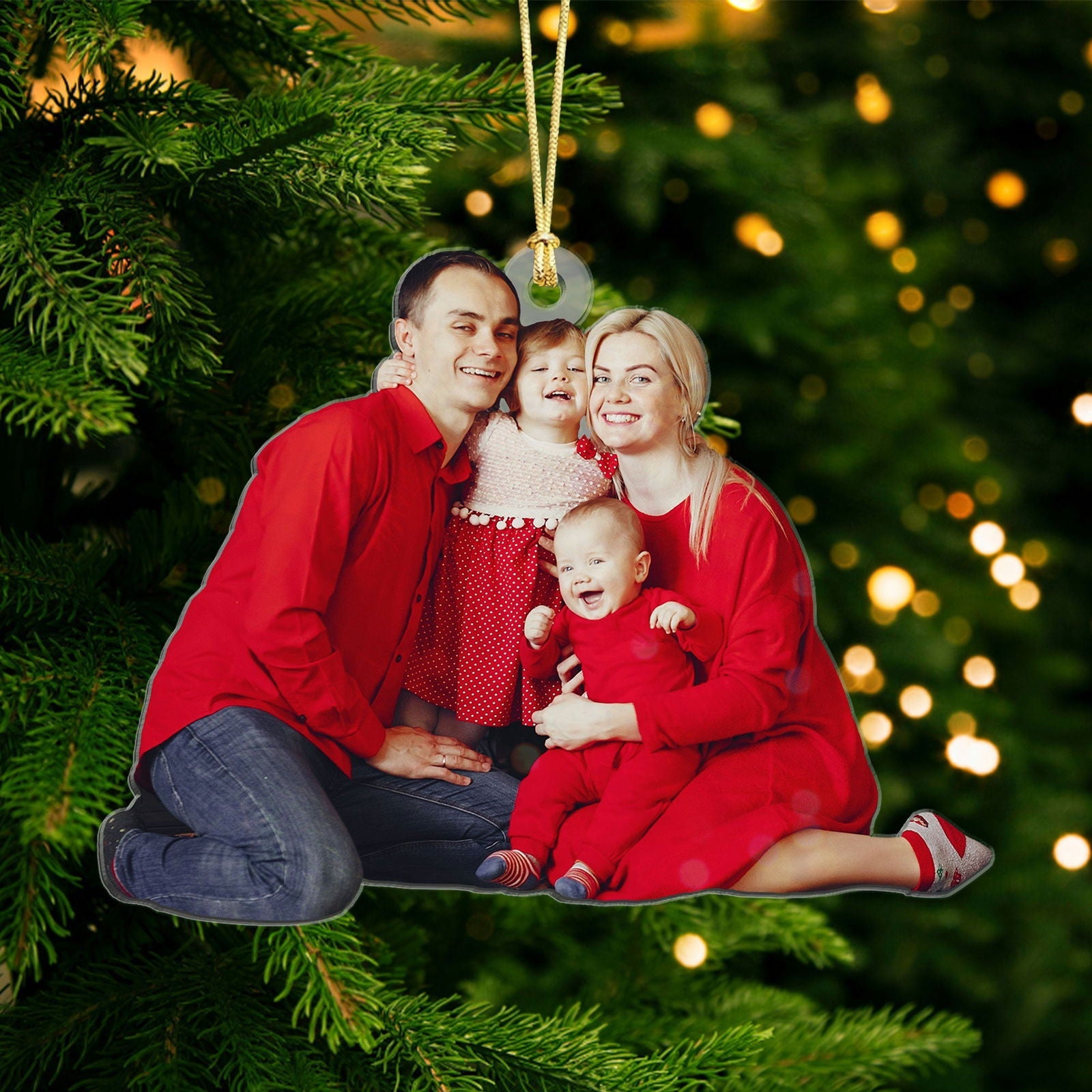 Photo Ornament, Christmas Ornament, Custom Family Photo Ornament, Personalized Ornament, Acrylic Ornament	CF753 - 19Gifts
