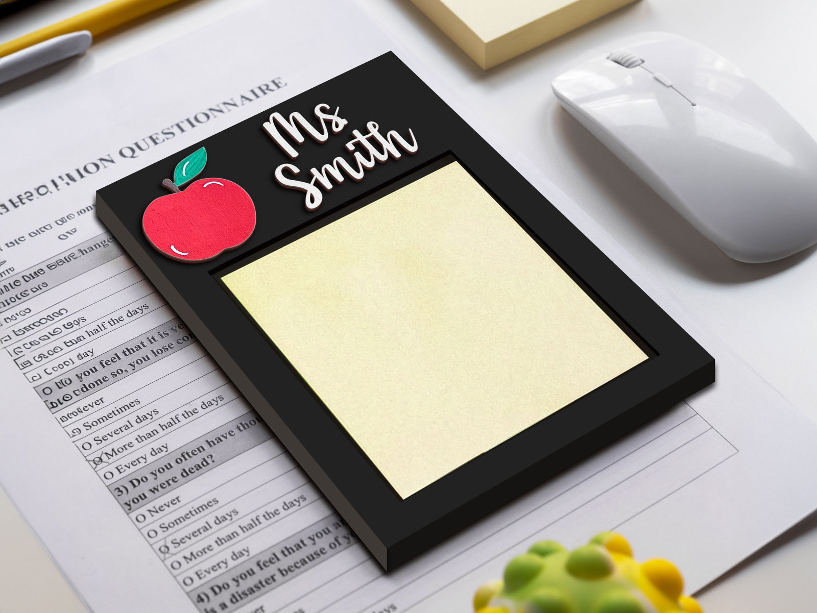 Sticky Note Holder for Teacher Appreciation Gift, Personalized Teacher Gift, Note Pad Holder, Custom School Gift, Note Holder SN04 - 19Gifts